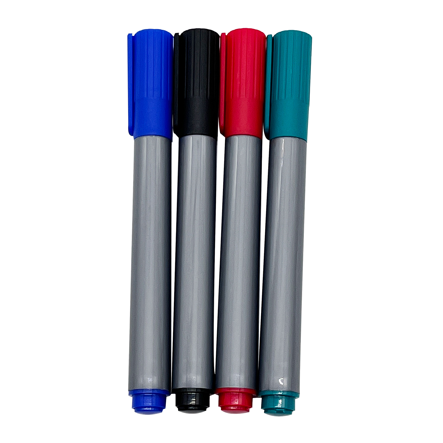 Ningbo supply stationery wholesale customized 4 colors round toe tips permanent marker pen set for painting writing drawing